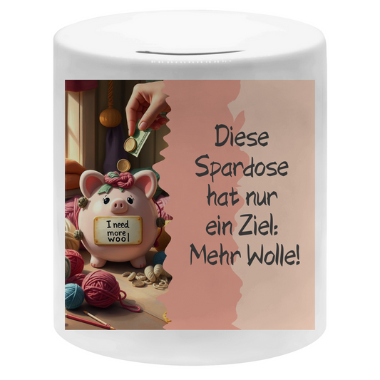 Spardose Sparziel Wolle - Meshmade