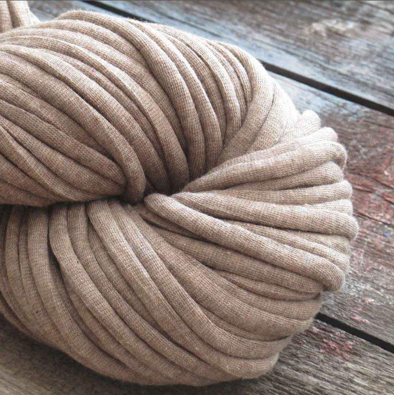 Strick-KIt Kissen GOIA Farbe taupe melange