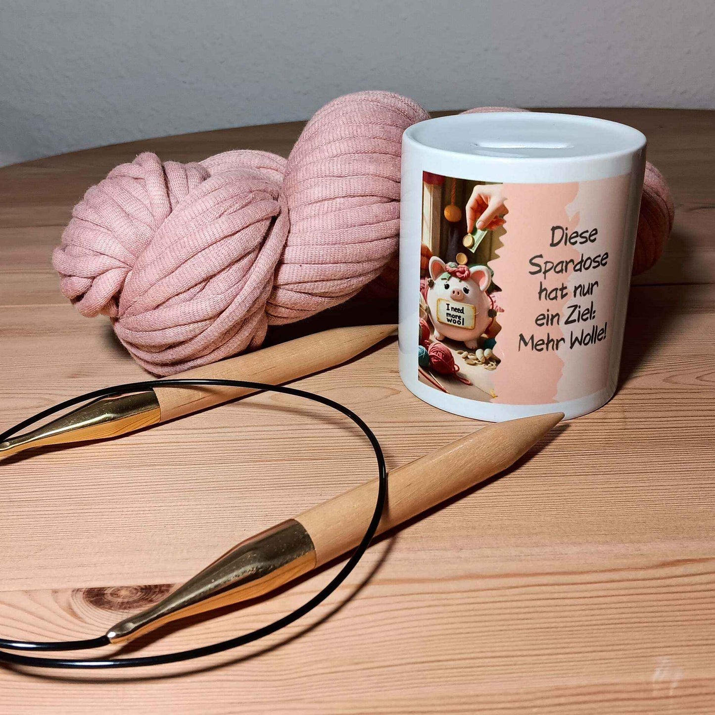 Spardose Sparziel Wolle - Meshmade