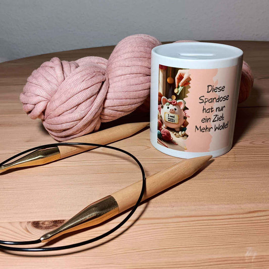 Spardose Sparziel Wolle - Meshmade