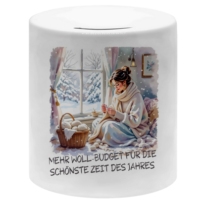 Spardose „Mehr Woll Budget für die schönste Zeit des Jahres“