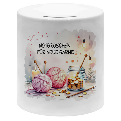Spardose Notgroschen für neue Garne - Meshmade