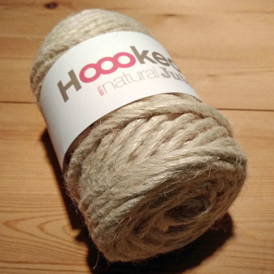 Jutegarn von HOOOKED 350g Farbe natur