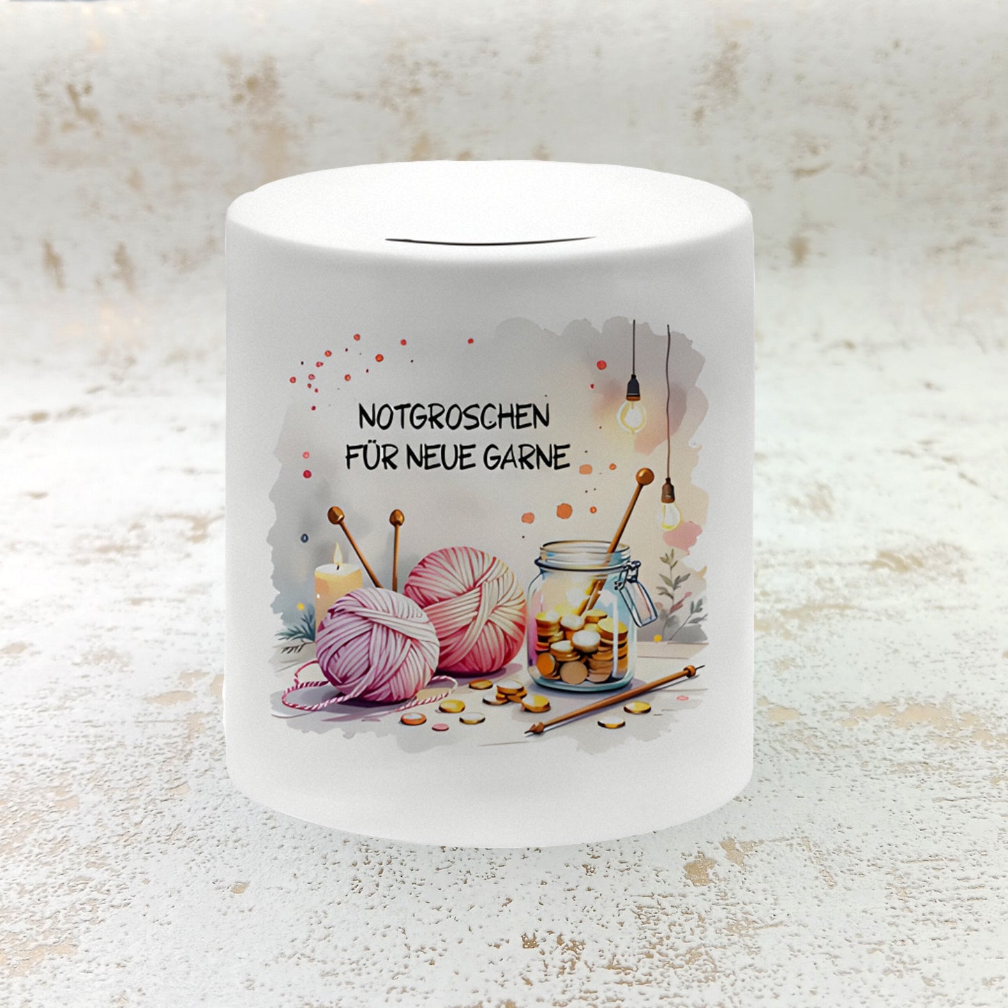 Spardose Notgroschen für neue Garne - Meshmade