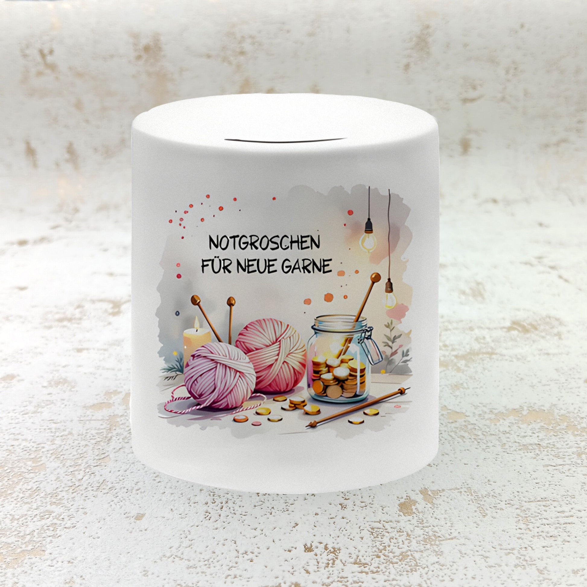 Spardose Notgroschen für neue Garne - Meshmade